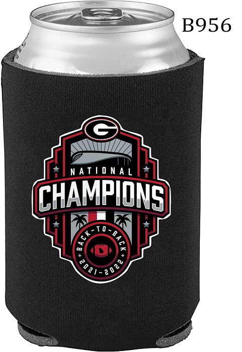 Georgia Bulldogs Black 2022 National Champions Can Coolers B956